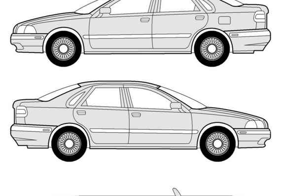 Volvo S40 (1996) (Вольво С40 (1996)) - чертежи (рисунки) автомобиля